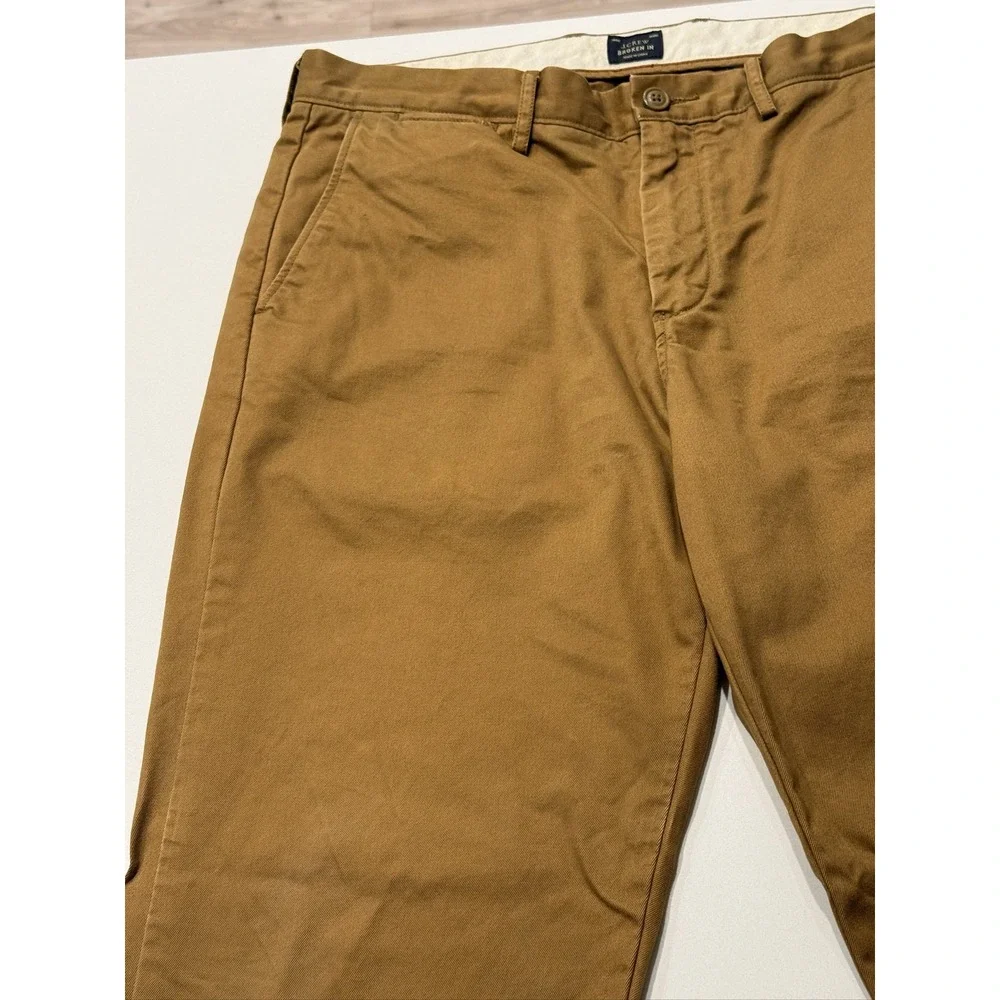 J.Crew Broken In Mens Urban Slim Pants 34x30 Brown 100% Cotton Chinos